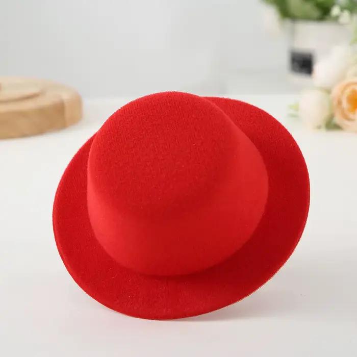 Base de fascinator en feutre pour femme, DIY, ronde, couleur unie, petite, en peluche, pour décorati