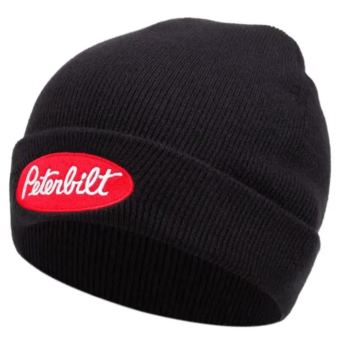 Chapeau tricoté Peterbilt, bonnet haricot, chapeau d'hiver extérieur chapeau de ski brodé