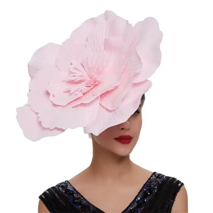 Accessoires pour cheveux à la mode pour patients, bandeau à cheveux à grande fleur, chapeau à nœud, 
