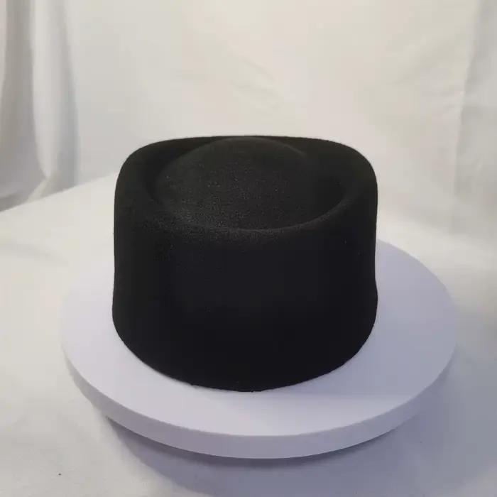 Chapeau de pilulier d'aspect Vintage, Style français, hôtesse de l'air, chapeau haut-de-forme en lai