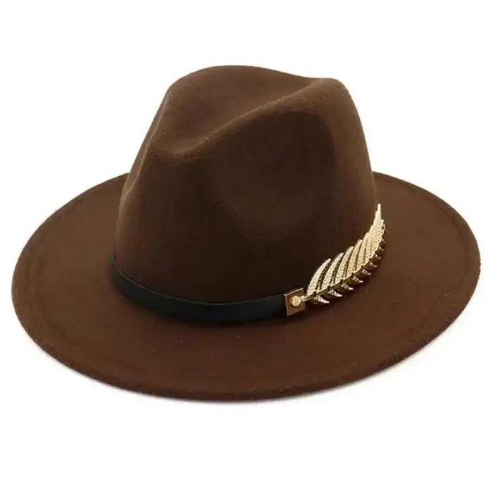 Chapeaux en laine pour Couples, simples, à la mode, pour occasions formelles, chapeaux de Jazz à gra