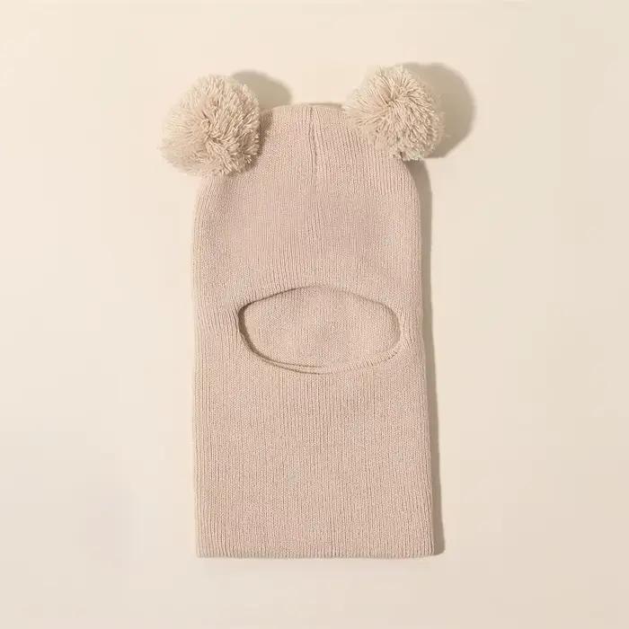 Bonnet une pièce à capuche pour enfants d'hiver, équipé d'un dispositifs de protection des oreilles 