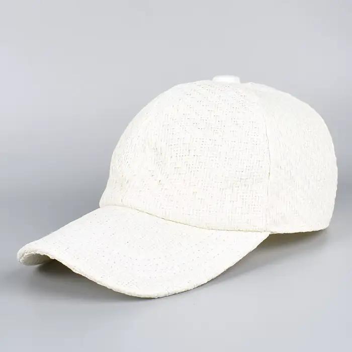Casquette de baseball en paille pour homme et femme, nouvelle collection été 2026, style mode noir e