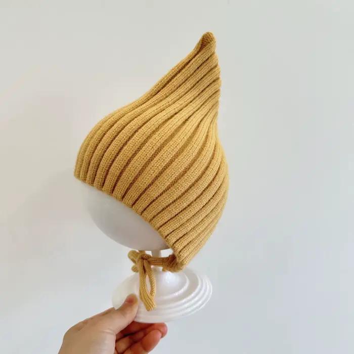 Chapeau pour enfants automne hiver bébé tricoté elfe chapeau mode chaud pointe chapeau bébé oreille 