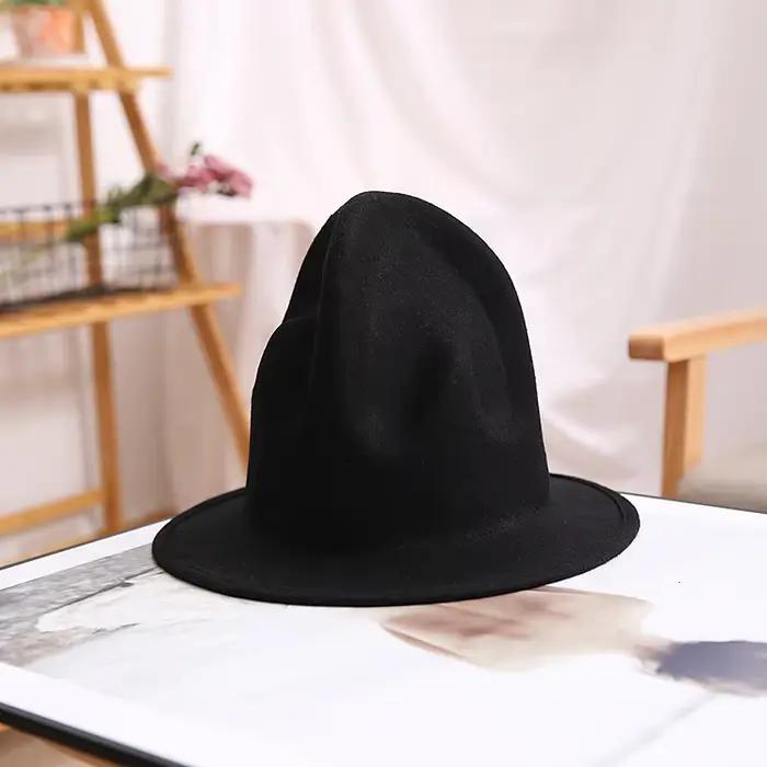 Pharrell chapeau feutre fedora chapeau pour femme hommes chapeaux noir haut-de-forme mâle 100% austr