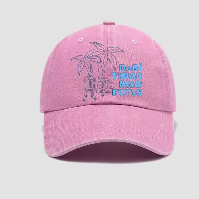 Casquette Bad Bunny Debi Tirar Mas Fotos DTMF World Tour pour Femme, Casquette de Baseball Rétro pou