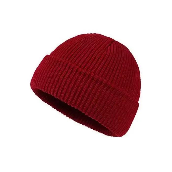 2024 nouveau chapeau hommes hiver couleur unie tout-match pastèque Hip Hop vente chaude tricot chape