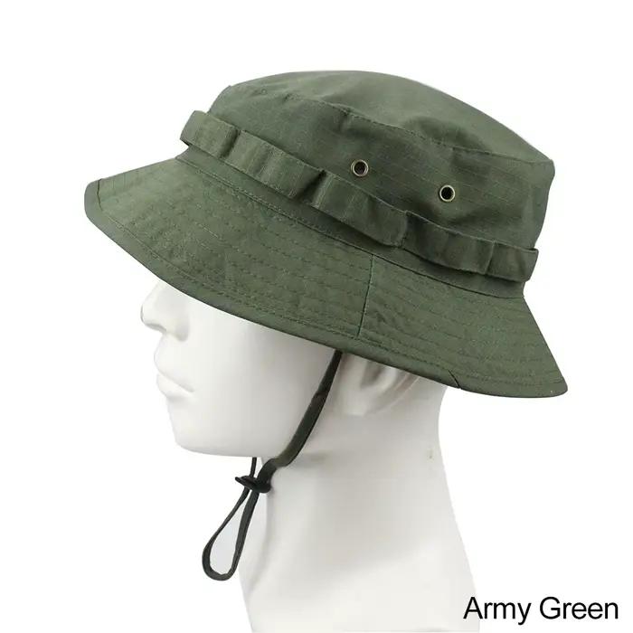 CamSolomon-Chapeaux Boonie pour hommes et femmes, chapeau d'été E27, chasse en plein air, randonnée,
