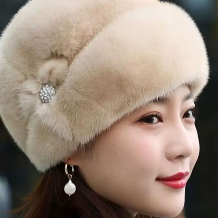 Chapeau d'hiver de Style russe pour femmes, chapeau de pêcheur réglable élégant, Texture légère en f