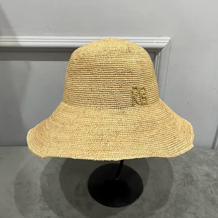 Chapeau de paille Raffi pour femme, chapeau de plage à large bord, protection solaire d'été, 600