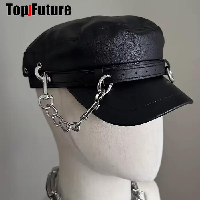 Chapeau Lolita gothique Harajuku unisexe pour femmes et hommes, béret de styliste Punk, sous-culture