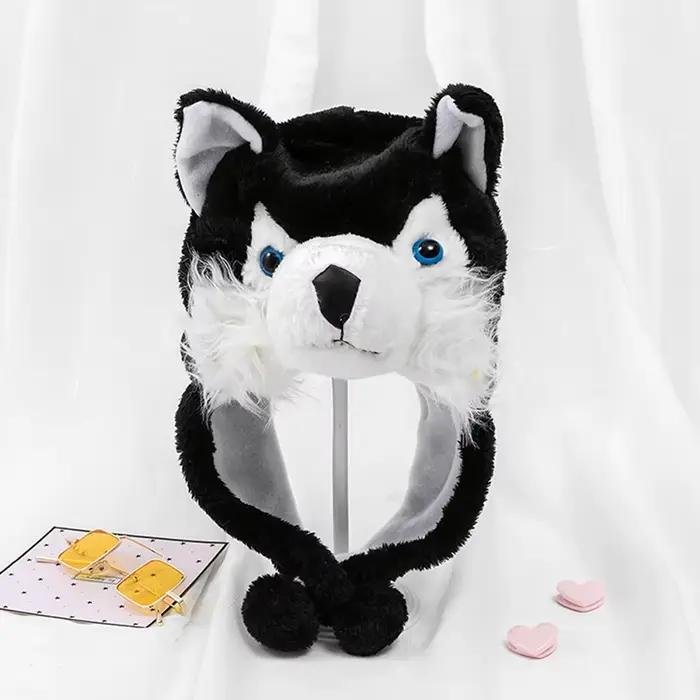 Chapeau en peluche loup mignon, coupe-vent chaud, déguisement d'hiver, protection des oreilles, cade