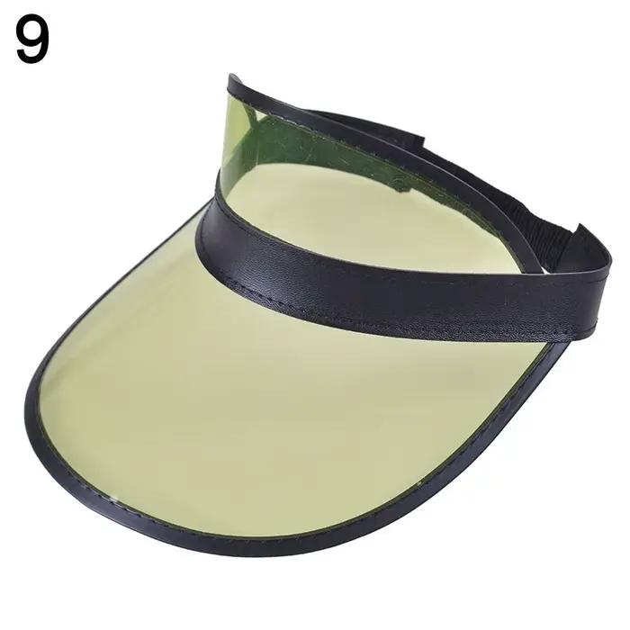 Chapeau pare-soleil anti-UV pour femmes et hommes, transparent, africain top, en PVC, casquettes à v