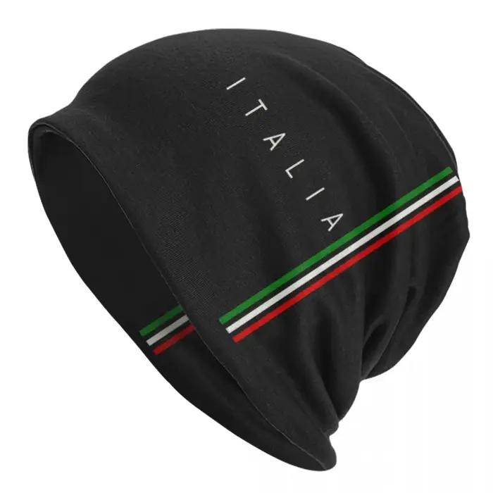 Bonnets Skullies drapeau italien pour hommes et femmes, unisexe, Streetwear, chaud d'hiver, en trico