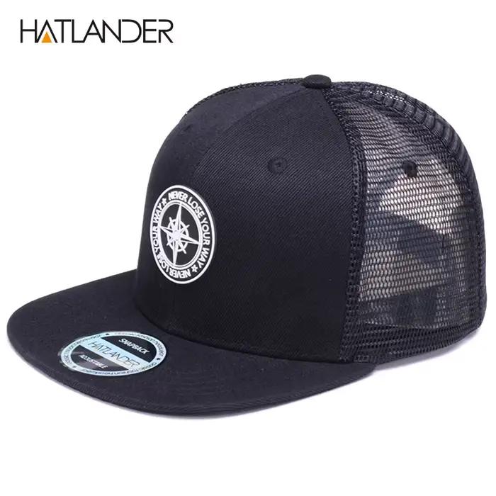 HATLANDER-Casquette de Baseball Originale pour Homme et Femme, Chapeau de Camion en Maille Osseuse, 