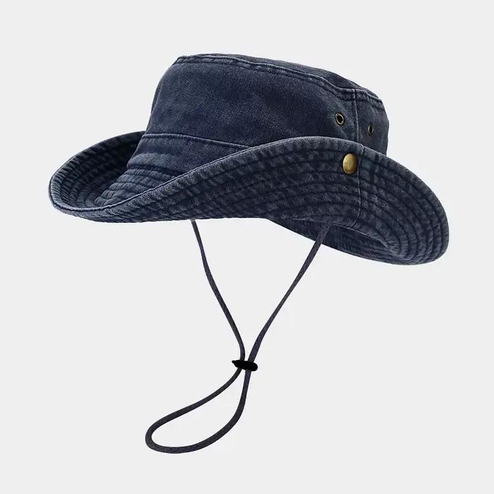 Chapeaux de soleil en coton déFlexà la pierre pour hommes et femmes, chapeau de pêche à large bord, 