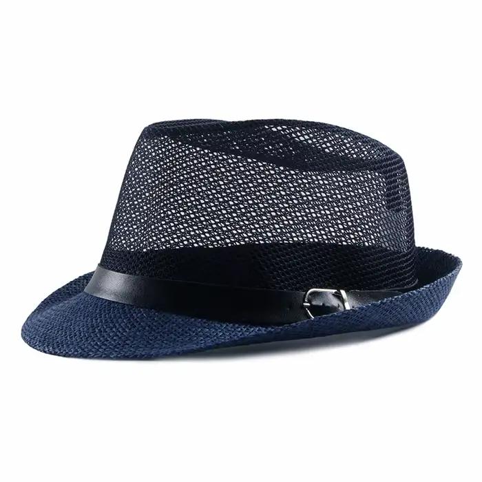 Chapeaux de cérémonie en lin découpé en titane pour hommes et femmes, chapeaux de soleil de plage, m