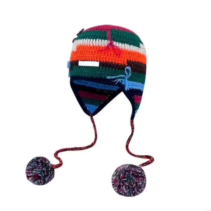 Chapeau doux confortable pour enfants, chapeau tricoté personnalité avec nœuds pour femmes enfants Y
