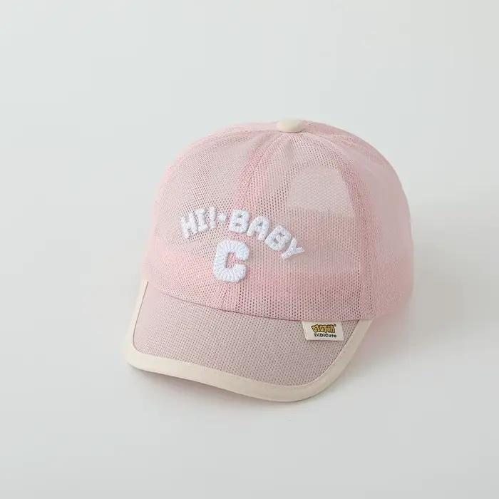 Ins coréen bébé casquette de Baseball lettre C brodé enfants chapeau à visière maille été sport Viso