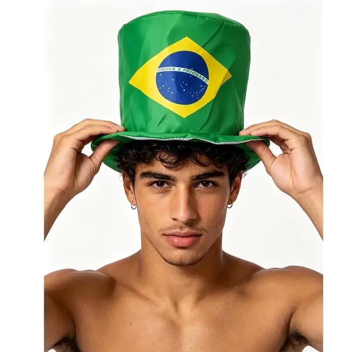 Casquettes et chapeaux Flagnshow 100% polyester taille unique pour supporters de football du Brésil