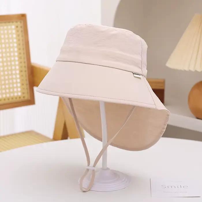 Chapeau de Protection solaire d'été pour bébé, casquette seau fine à séchage rapide, couverture de P