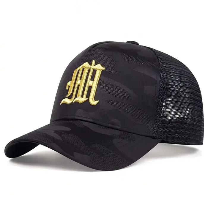 Casquettes en filet de baseball brodées CamSolomon, chapeaux décontractés réglables, chapeau de prot
