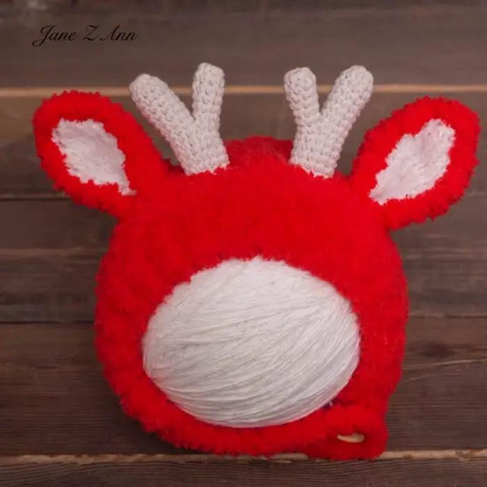 Chapeau de renne tricoté à la main pour bébés enfants, bonnet de cerf de noël, casquette chaude au c