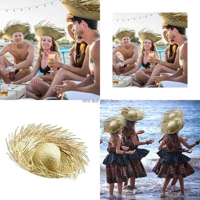 49ME – chapeau plage Panama, chapeau Pava pour vacances, tenue décontracté, fête, chapeau paille élé