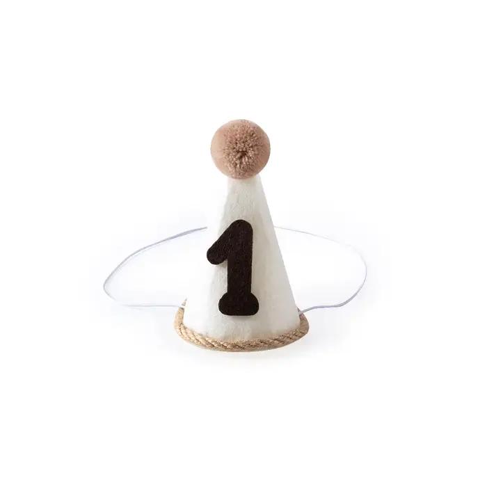 Chapeau de ixavec Boule de Fourrure pour Premier Anniversaire de Bébé, Couronne, Accessoires Photo, 