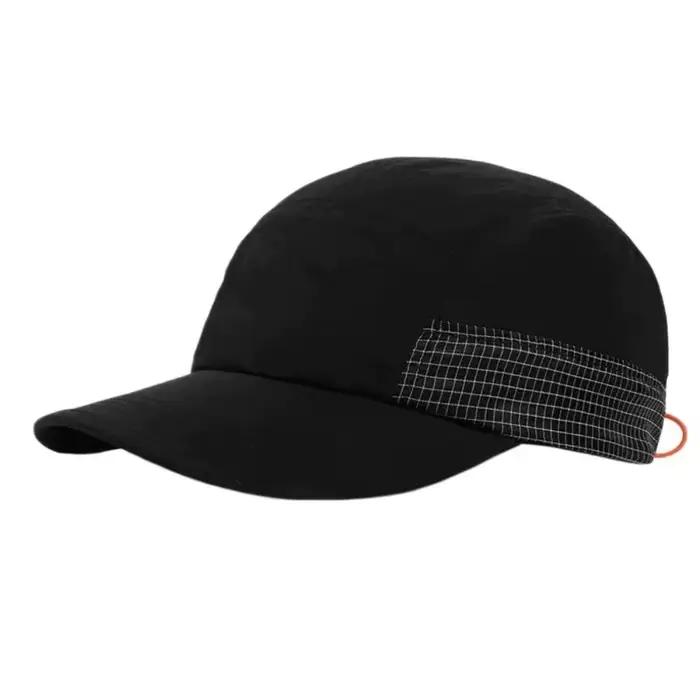 Casquette de baseball color-block à séchage rapide, rétro, 5 panneaux, à visière souple, respirante,