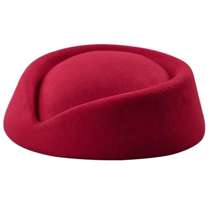 Chapeau béret pour hôtesse de l'air, casquette d'officier de bord, chapeau Vintage, uniforme d'hôtes