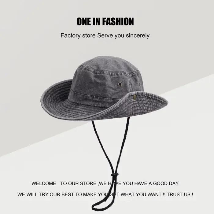 Chapeaux seau à cordon de serrage, Style outillage rétro pour hommes et femmes, randonnée en plein a