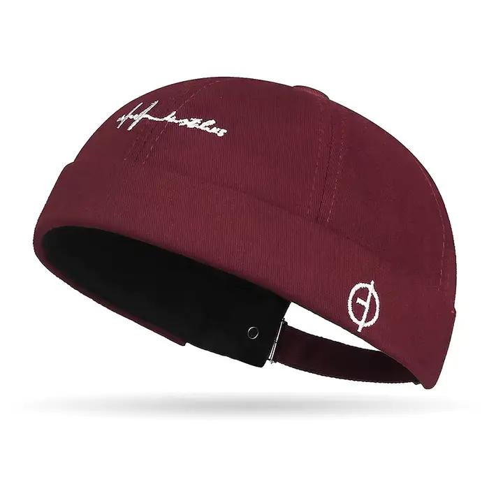 Nouveau chapeau melon sans bord brodé avec lettres 'yupi' pour hommes et femmes, style hip-hop urbai