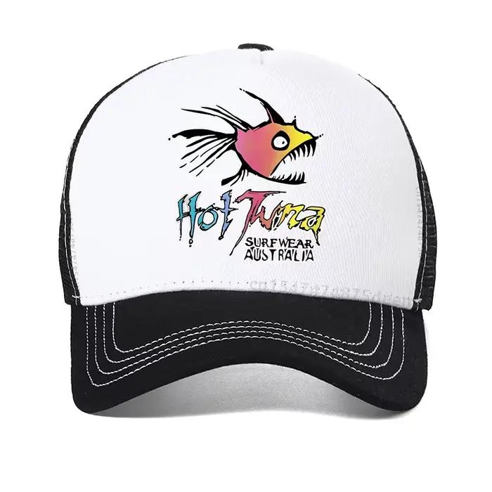 Casquette de baseball pour homme avec motif graphique de surf et thon, idéale pour l'été, motif de p