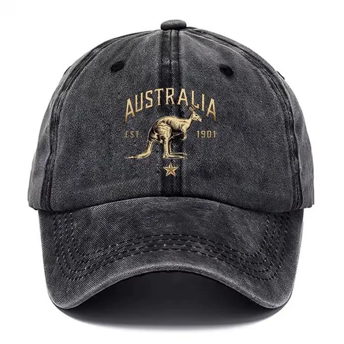 Une casquette à imprimé kangourou d'Australie, un chapeau populaire pour hommes et femmes, adapté au