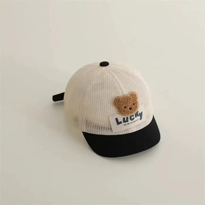 Chapeau de style coréen pour bébé, casquette en maille d'été avec protection solaire, chapeau pare-s