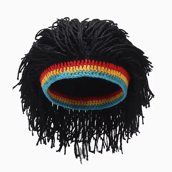 Bonnets tricotés perruque Reggae Dreadlocks unisexe jamaïcain tresse chapeau Rasta cheveux chapeau à