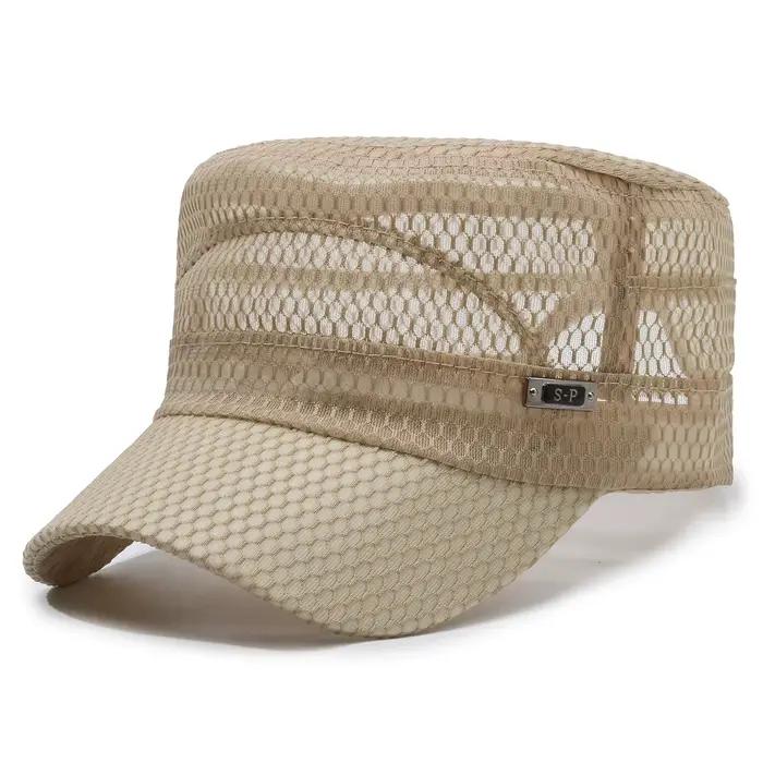 Nouvelle casquette plate respirante en maille intégrale Iron Label pour hommes et femmes, idéale pou