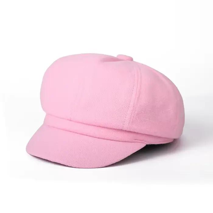 COKK-Béret Octogonal Rétro pour Femme, Casquette de Peintre, Garde au Chaud, Casquette Gavroche Déco