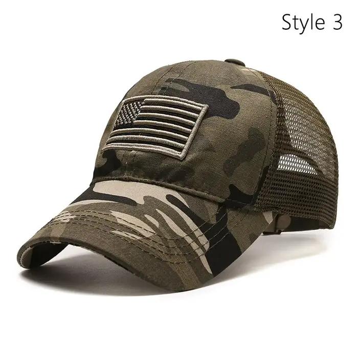 Casquette de baseball brodée drapeau américain, protection solaire UV, ajustable, unisexe