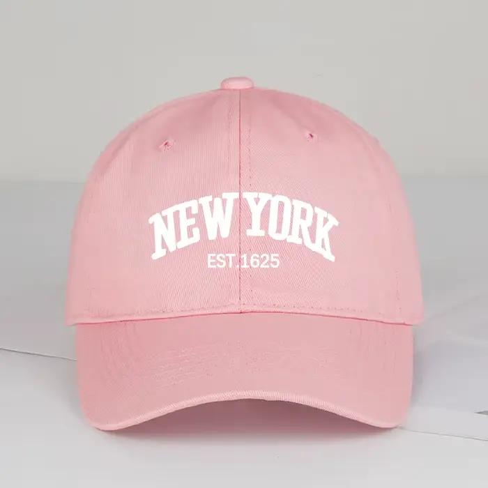 Casquette de baseball imprimée NEW YORK EST.1625, casquette ajustable à visière incurvée, style urba