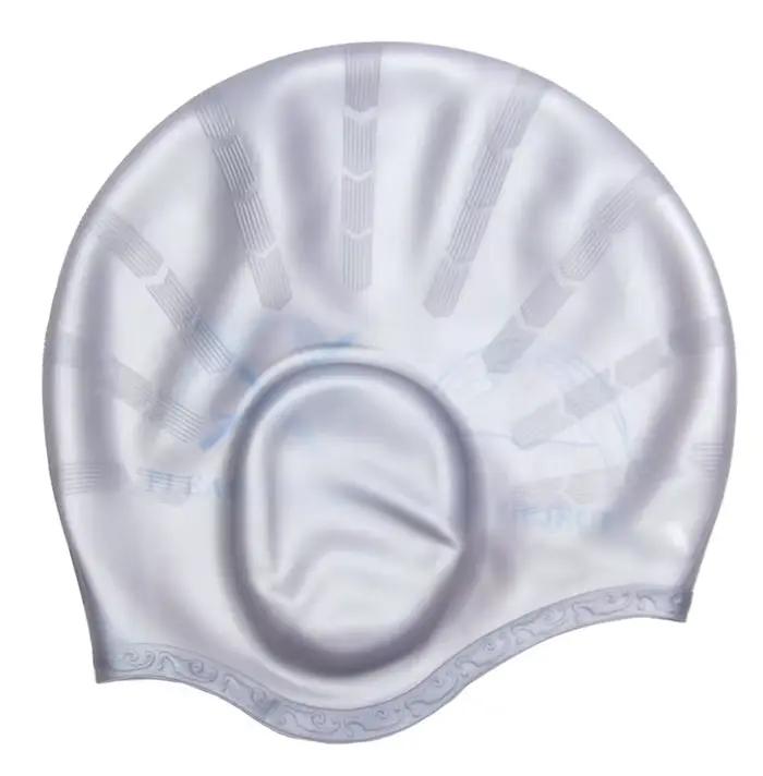 Bonnet de natation imperméable pour adultes, protection des oreilles, grand chapeau de plongée en si