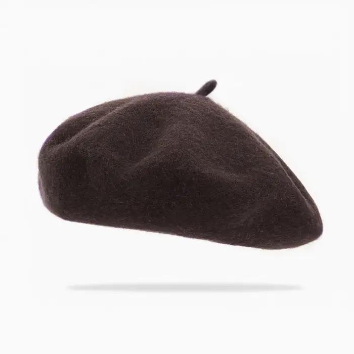 Enfant bébé béret chapeau pour filles garçons Vintage laine décontracté couleur unie enfants chaud c