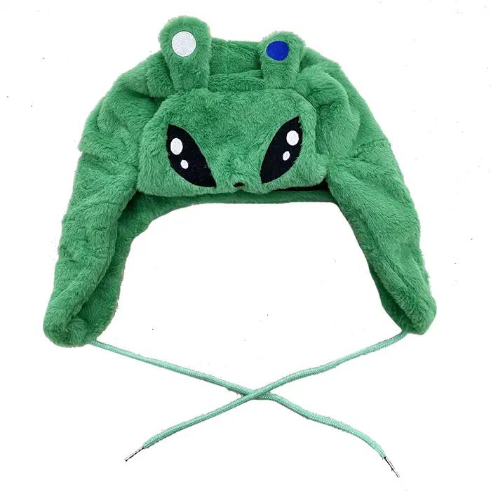 Chapeau Lei Feng chaud et coupe-vent brodé de dessin animé Alien avec Protection des oreilles pour l