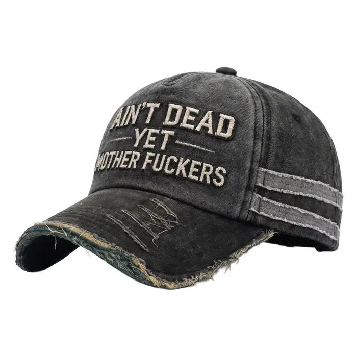 Casquettes de baseball vintage pour hommes et femmes, broderie amusante « Not Dead Yet », réglables,