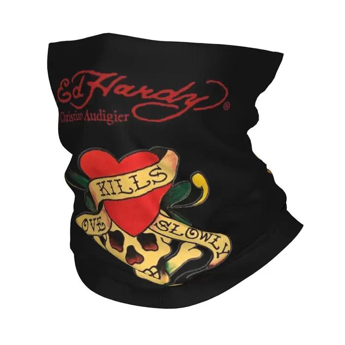 Ed Hardy Love Kills Slowly Bandana, cache-cou, masque imprimé, écharpe, bandeau de course pour homme