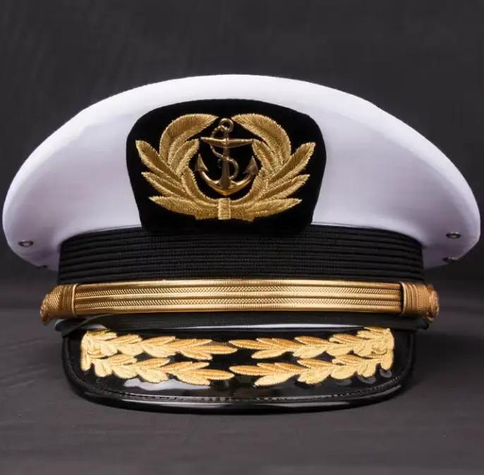Casquette de marin de navigateur, chapeau brodé, capitaine Mariner, officier pour hommes