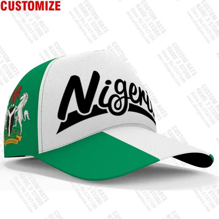 Casquette de Baseball du Nigeria, couvre-chef avec Logo de l'équipe, en 3d, sur mesure, drapeau de l