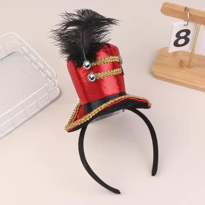 Mini chapeau haut-de-forme, bandeau, cerceau pour cheveux de cirque, Costume de Cosplay, cerceaux po