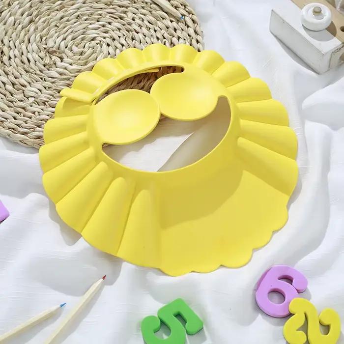 Bonnet souple réglable pour fête prénatale, chapeau de lavage des cheveux pour enfants, Protection d